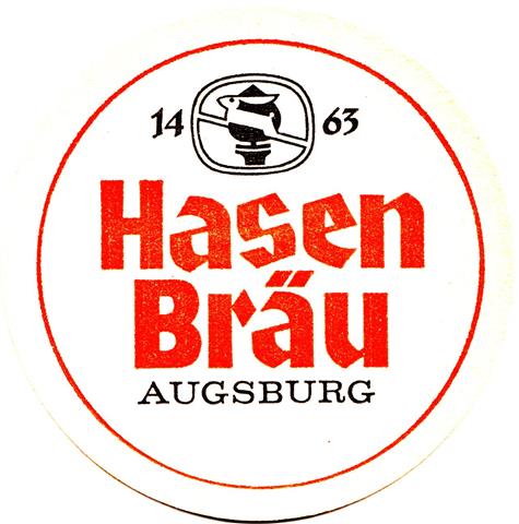 augsburg a-by hasen rund 2fbg 6a (215-1463-schwarzrot)